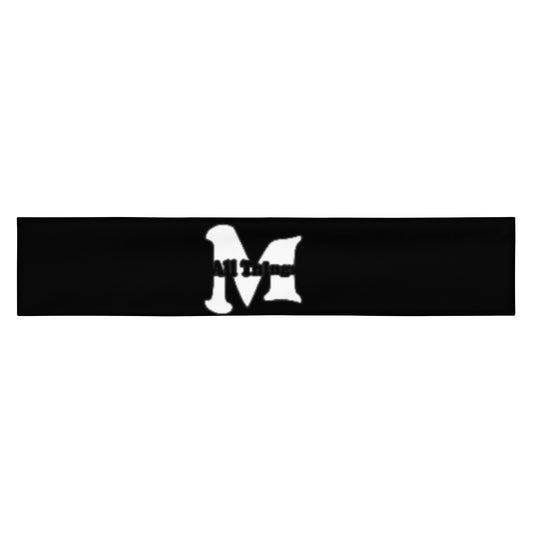 All Things Madison white "M on black" Headband