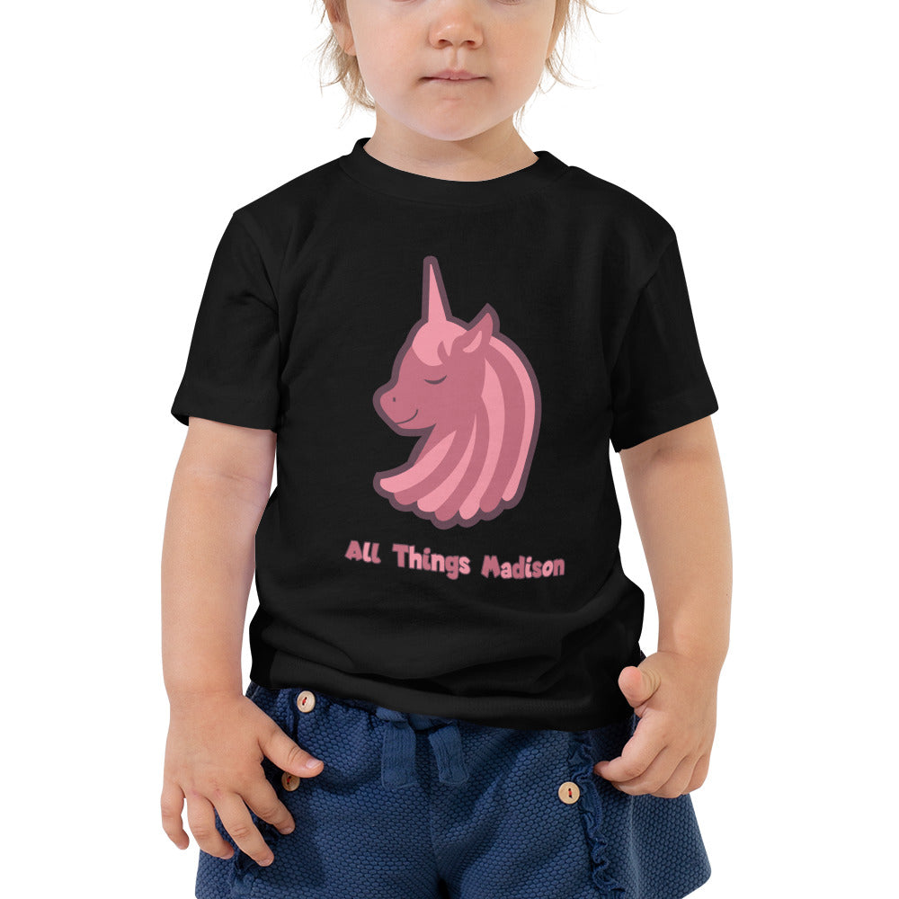 Girls' Unicorn (pink) Toddler Short Sleeve Tee