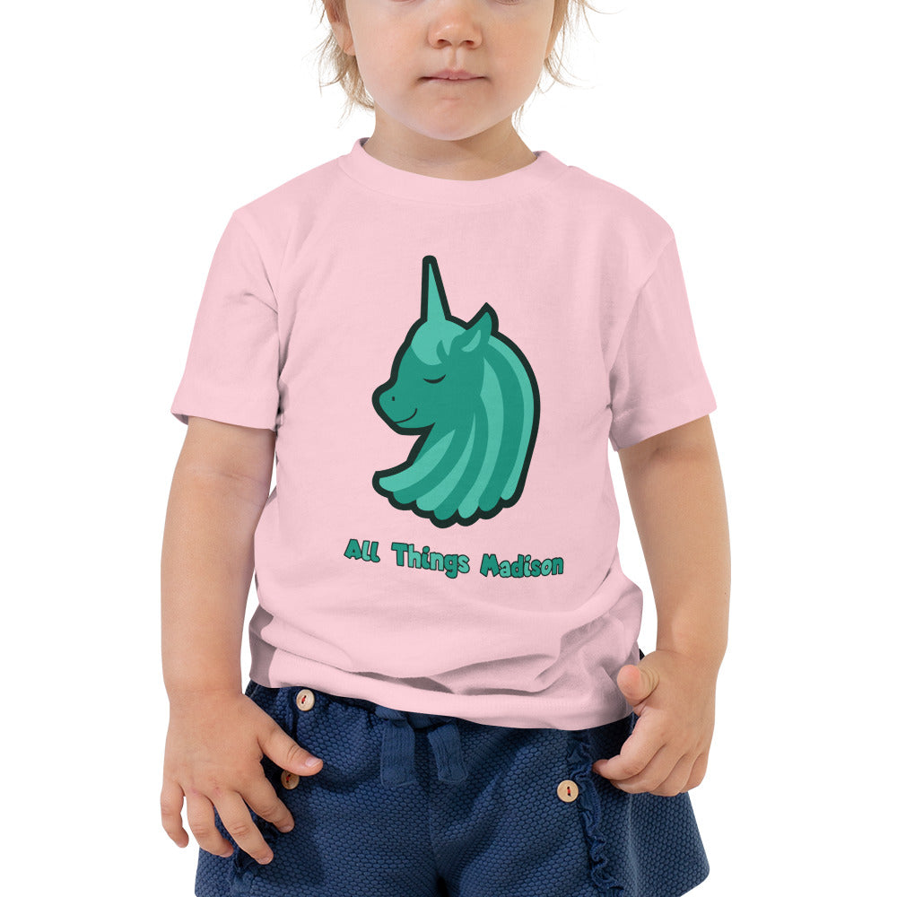 Unicorn (Green) Toddler Short Sleeve Tee