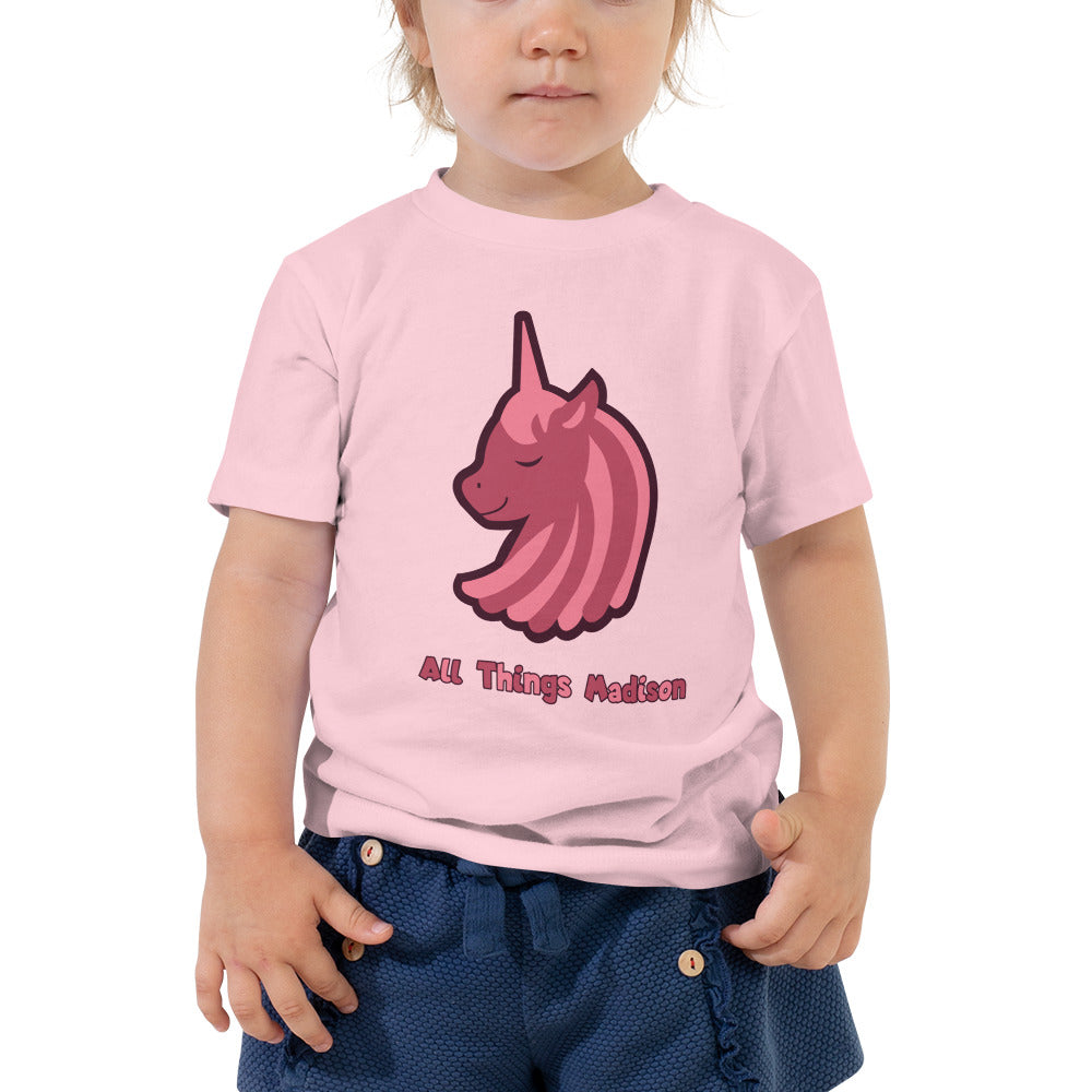 Girls' Unicorn (pink) Toddler Short Sleeve Tee