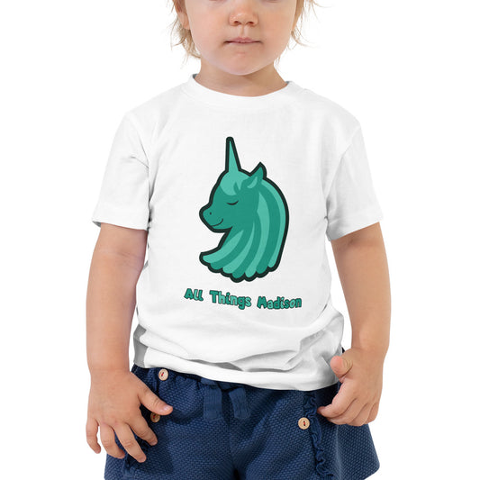 Unicorn (Green) Toddler Short Sleeve Tee