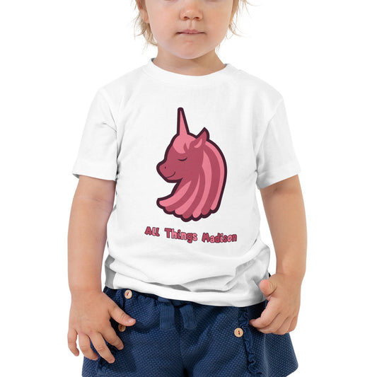 Girls' Unicorn (pink) Toddler Short Sleeve Tee