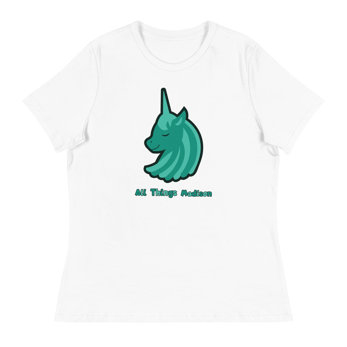 Unicorn (1 tone green) Women's Relaxed T-Shirt