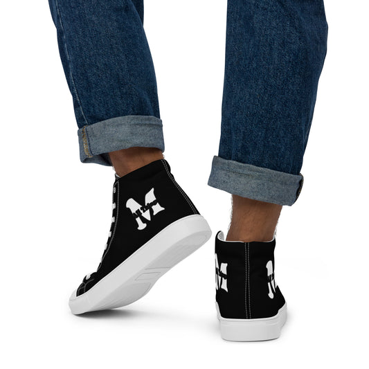 Men’s "M" high top canvas shoes