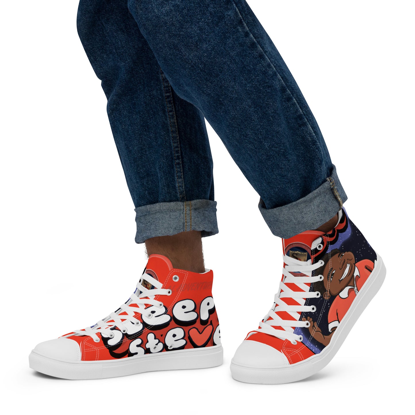 Sleepy Steve Men’s High Top Canvas Sneakers