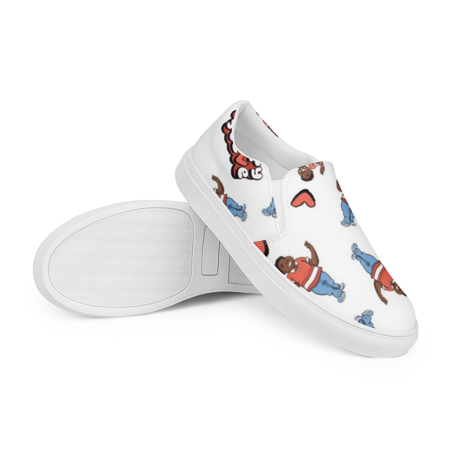 Sleepy Steve All Over Print Men’s slip-on canvas shoes