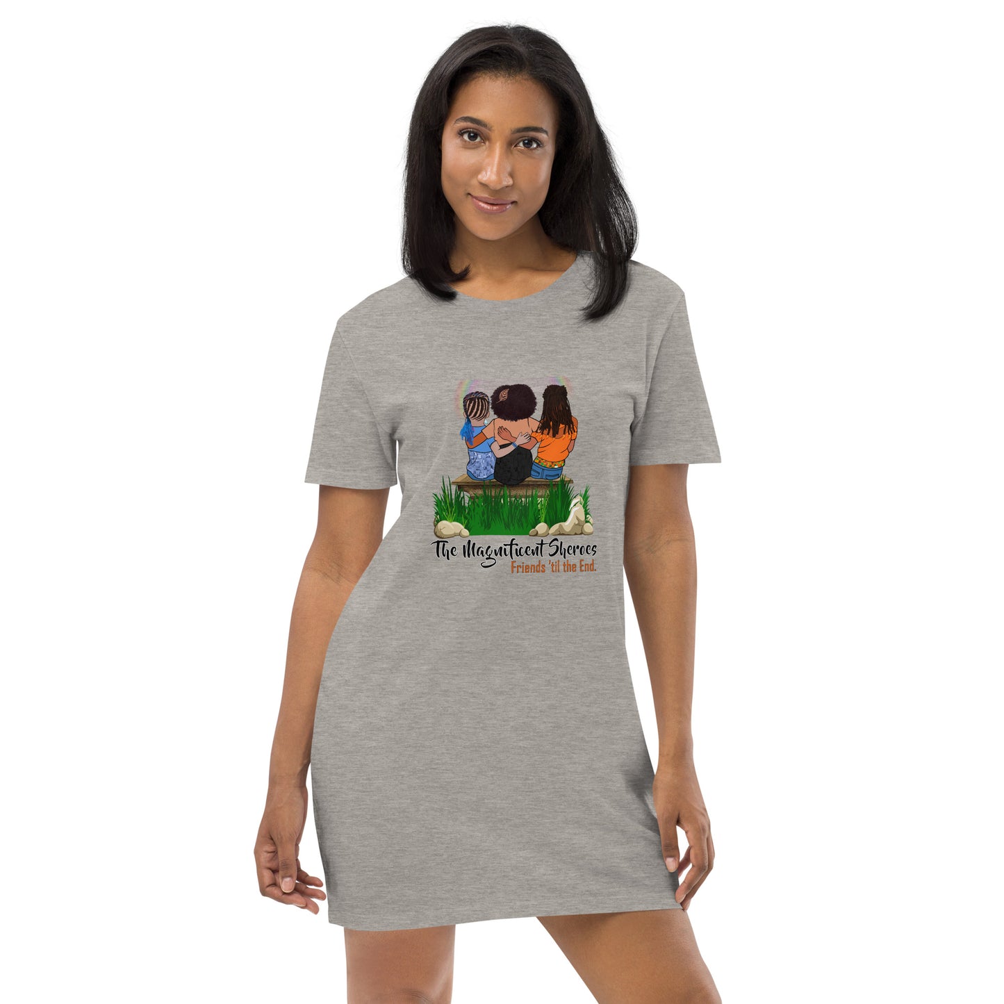 Magnificent Sheroes (back) Organic cotton t-shirt dress