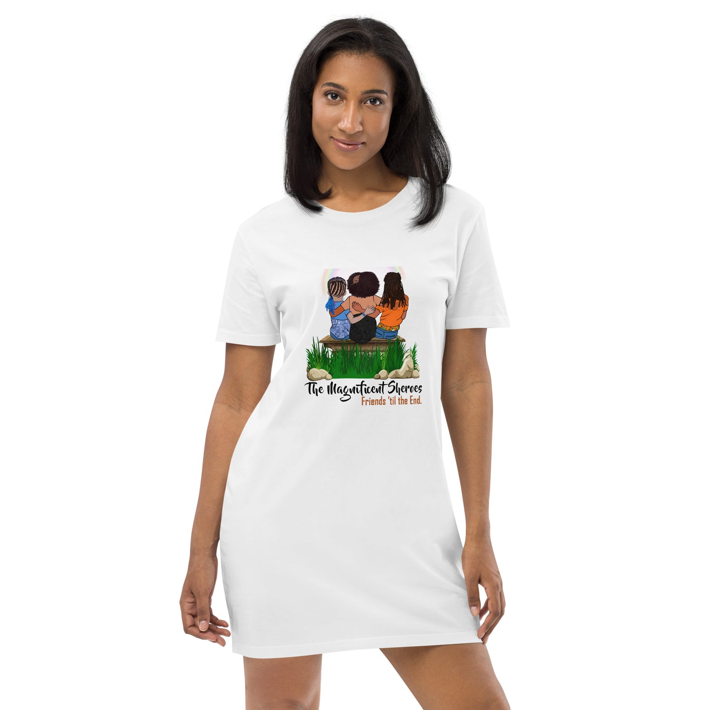 Magnificent Sheroes (back) Organic cotton t-shirt dress