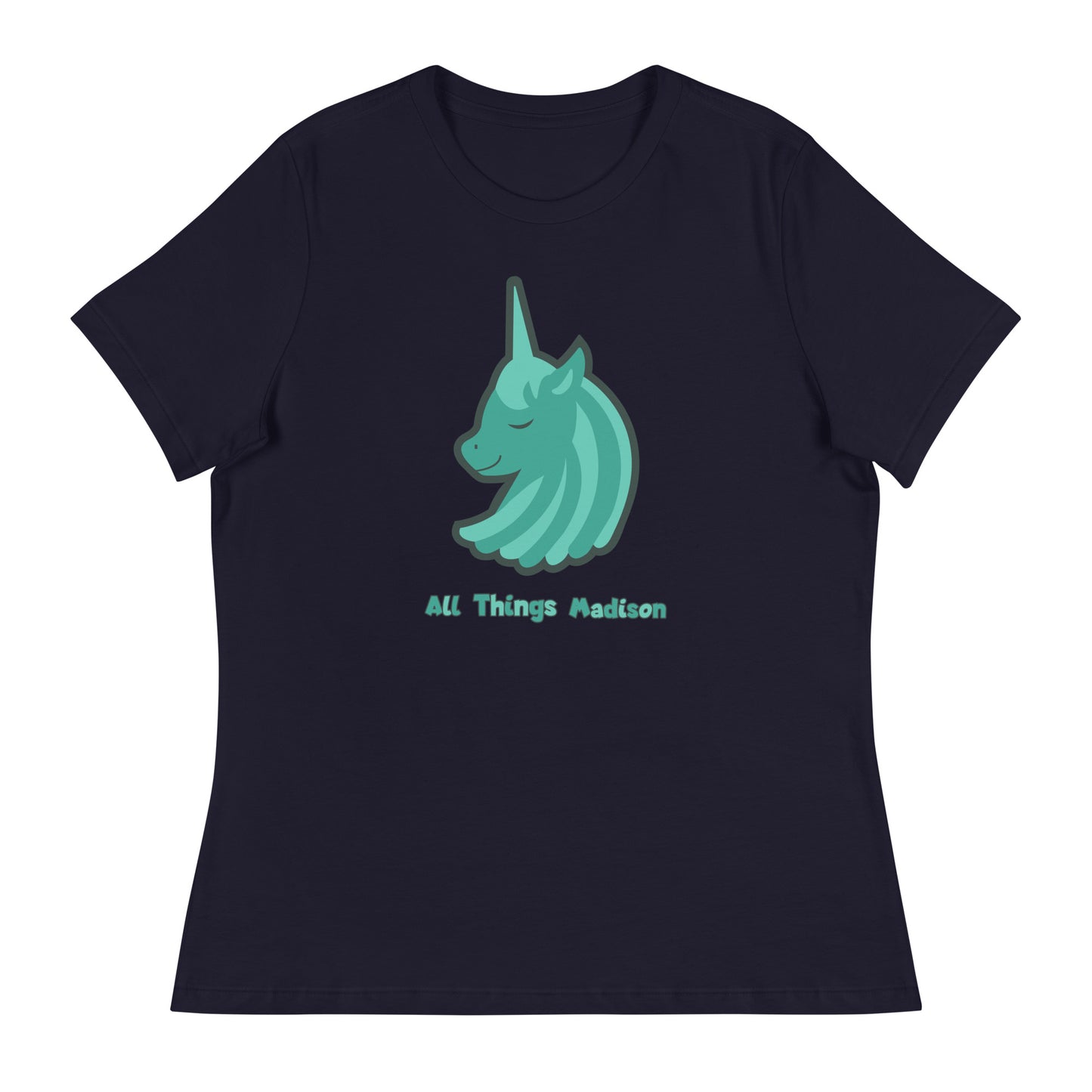 Unicorn (1 tone green) Women's Relaxed T-Shirt